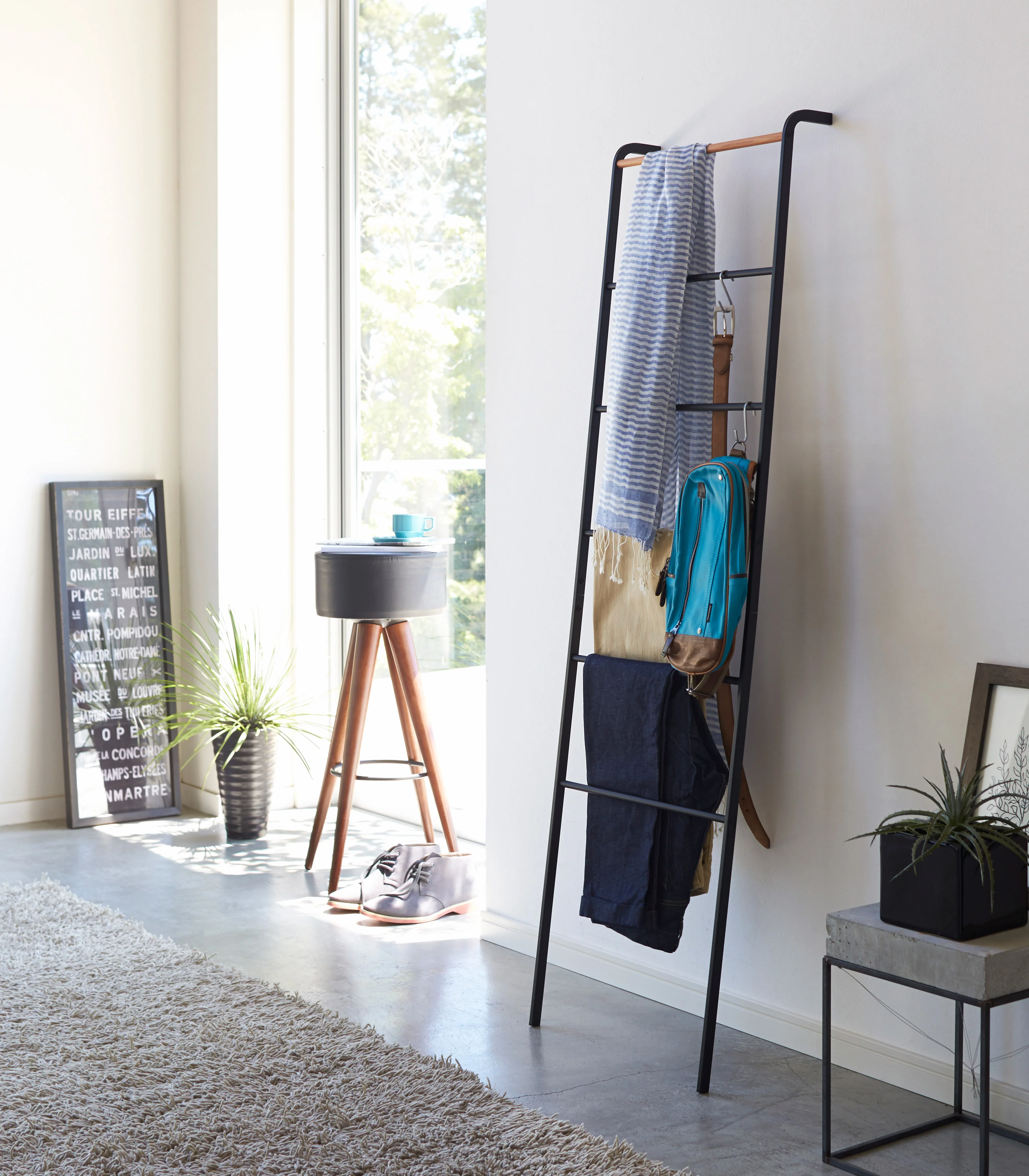 Leaning Storage Ladder (63" H)  - Steel - Image 5