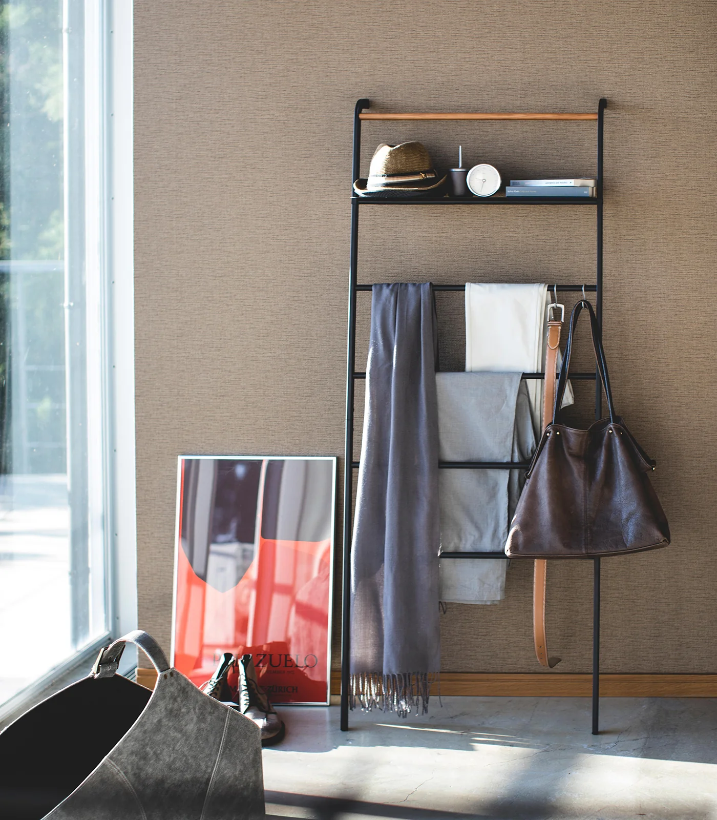 Leaning Storage Ladder With Shelf (63" H) - Steel - Image 13