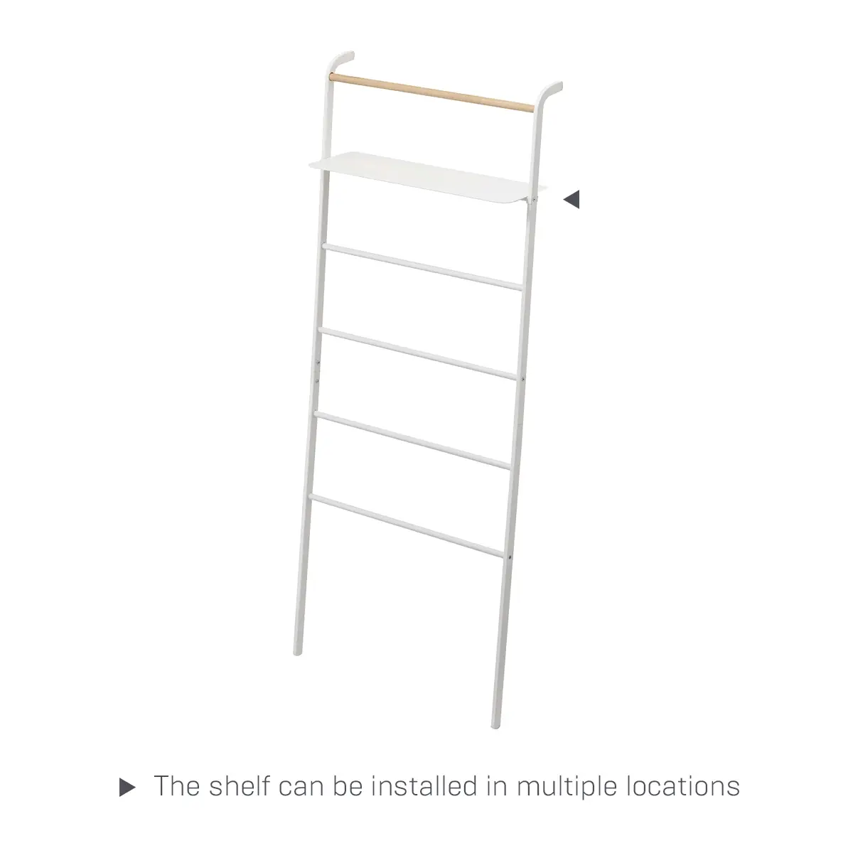 Leaning Storage Ladder With Shelf (63" H) - Steel - Image 2