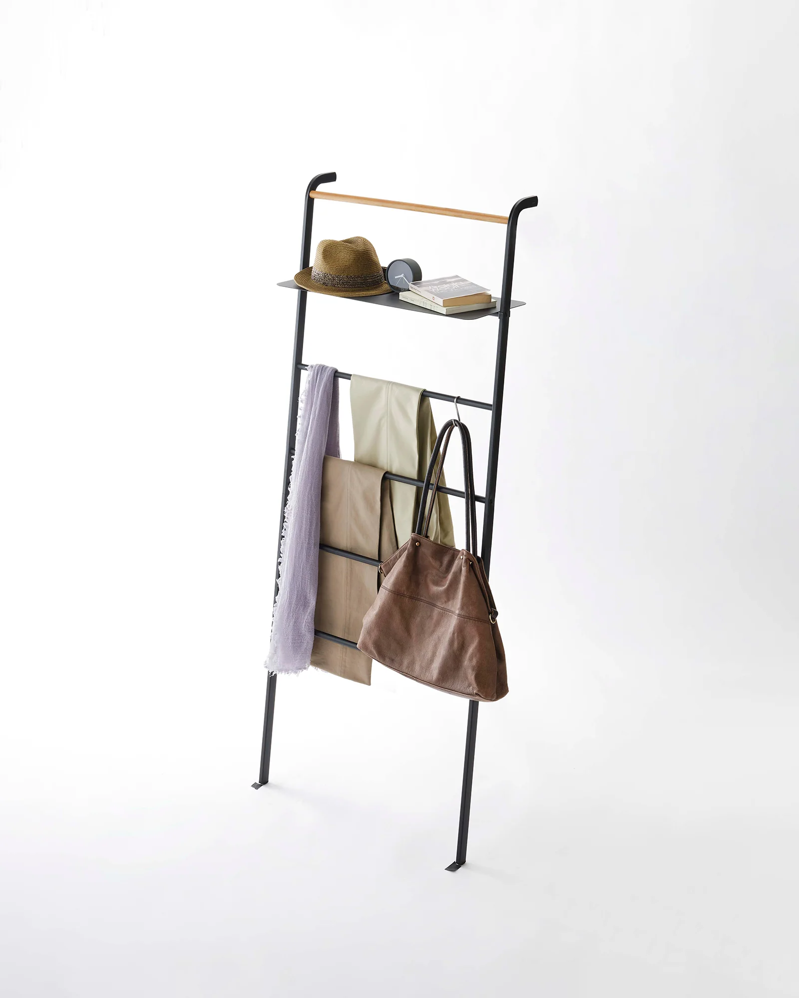 Leaning Storage Ladder With Shelf (63" H) - Steel - Image 9
