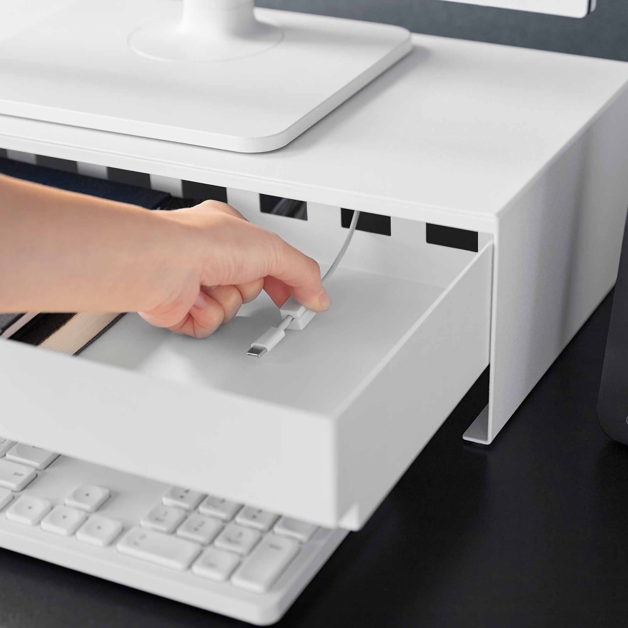 Monitor Stand With Drawer - Steel - Image 4