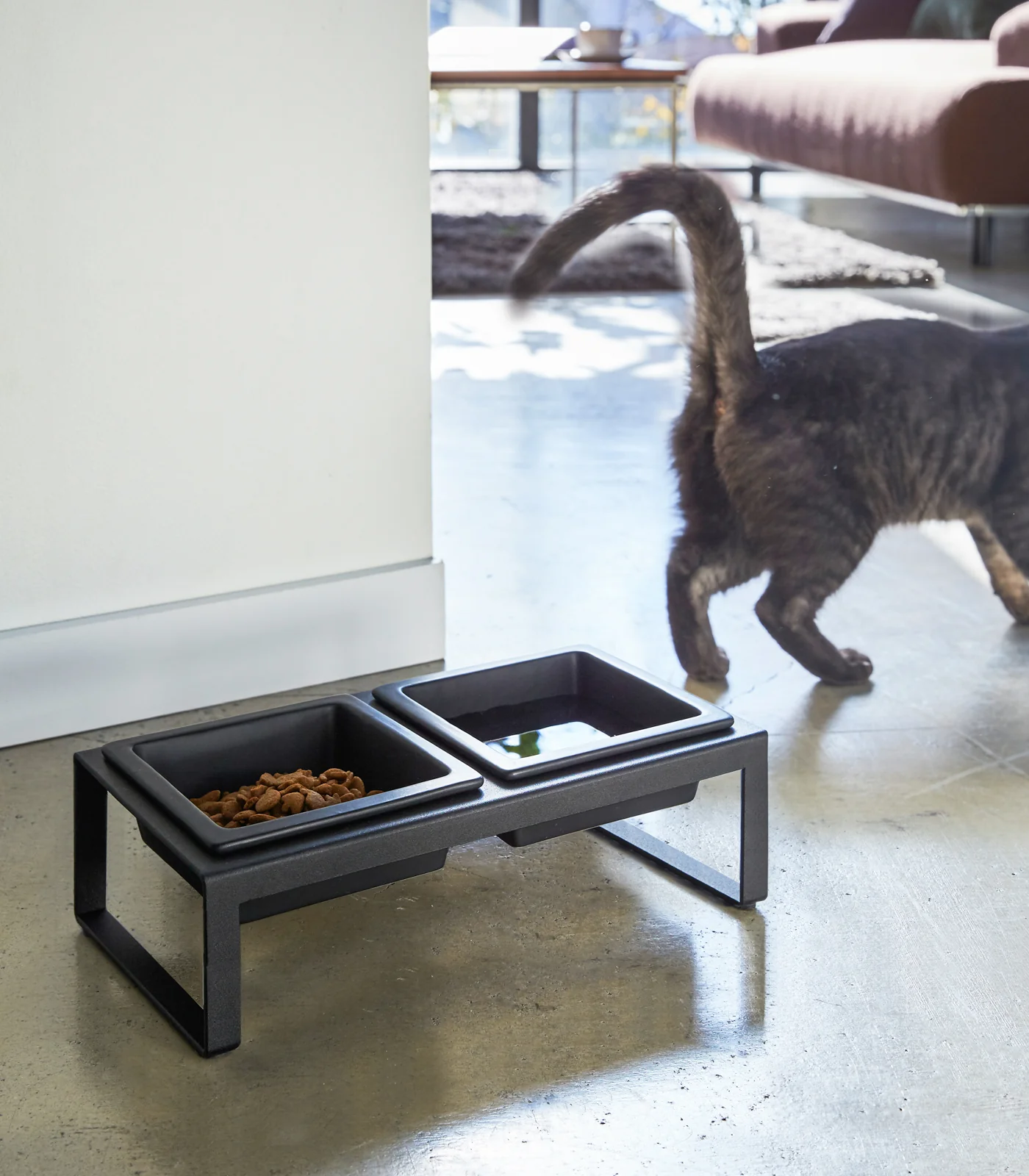 Pet Food Bowl - Tall - Steel + Ceramic - Image 5