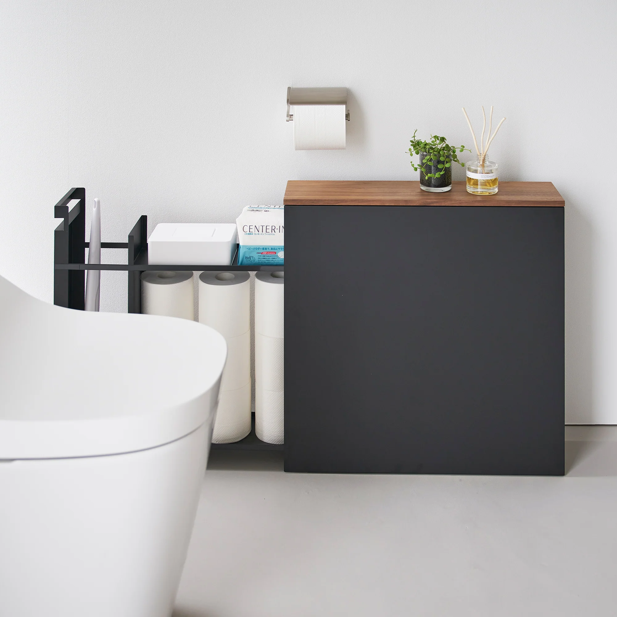 Pull-Out Bathroom Storage Cabinet - Steel + Wood - Image 15