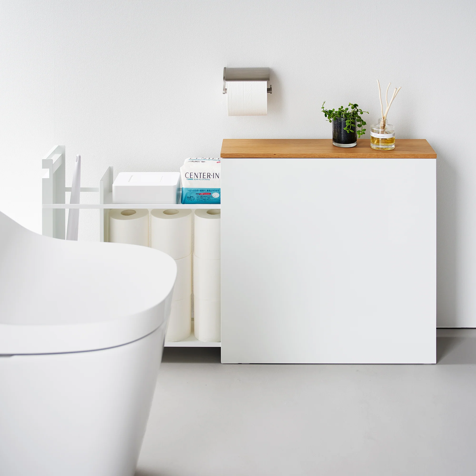 Pull-Out Bathroom Storage Cabinet - Steel + Wood - Image 8
