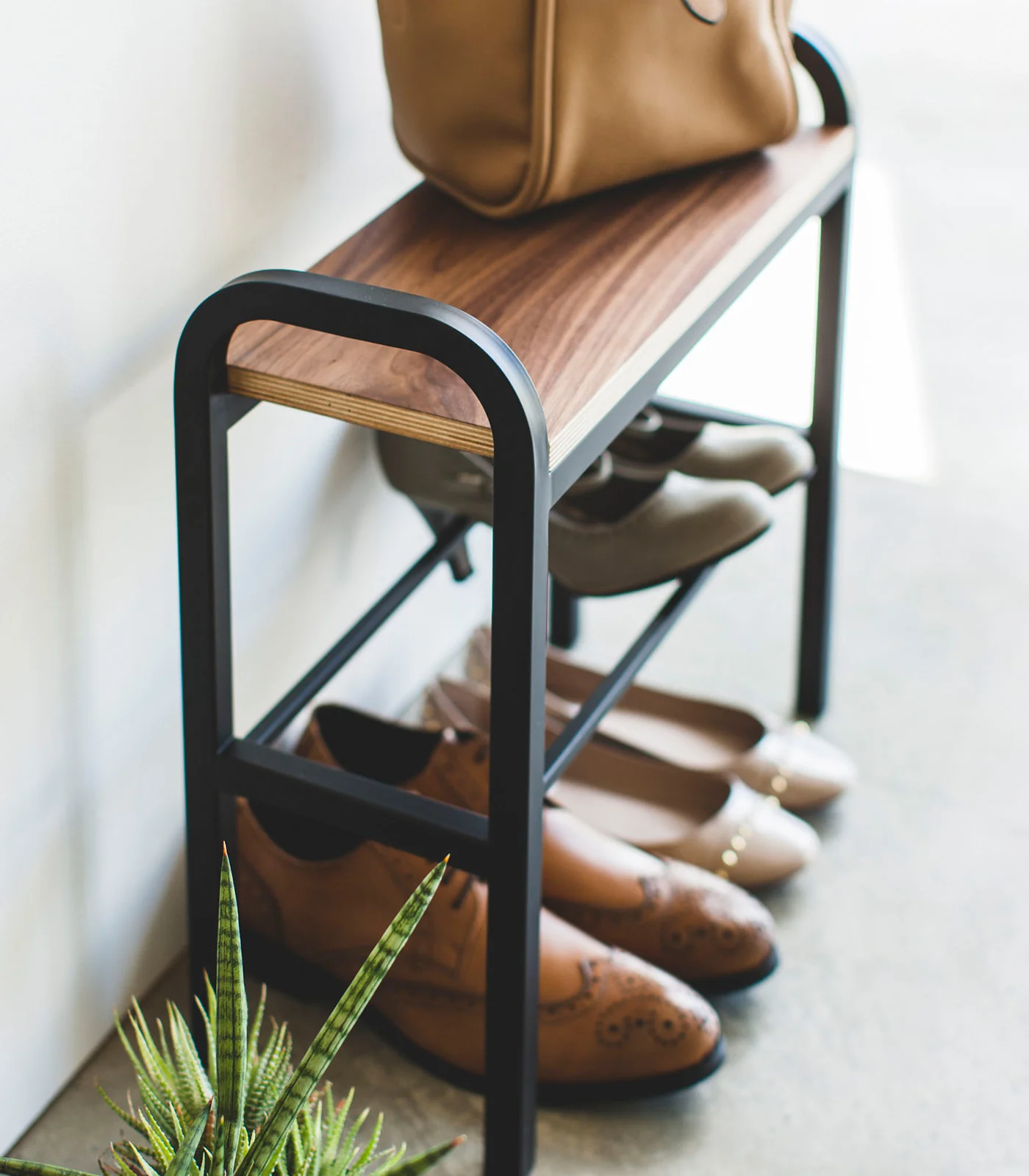 Shoe Organizer & Bench (18" H) - Steel + Wood - Image 13