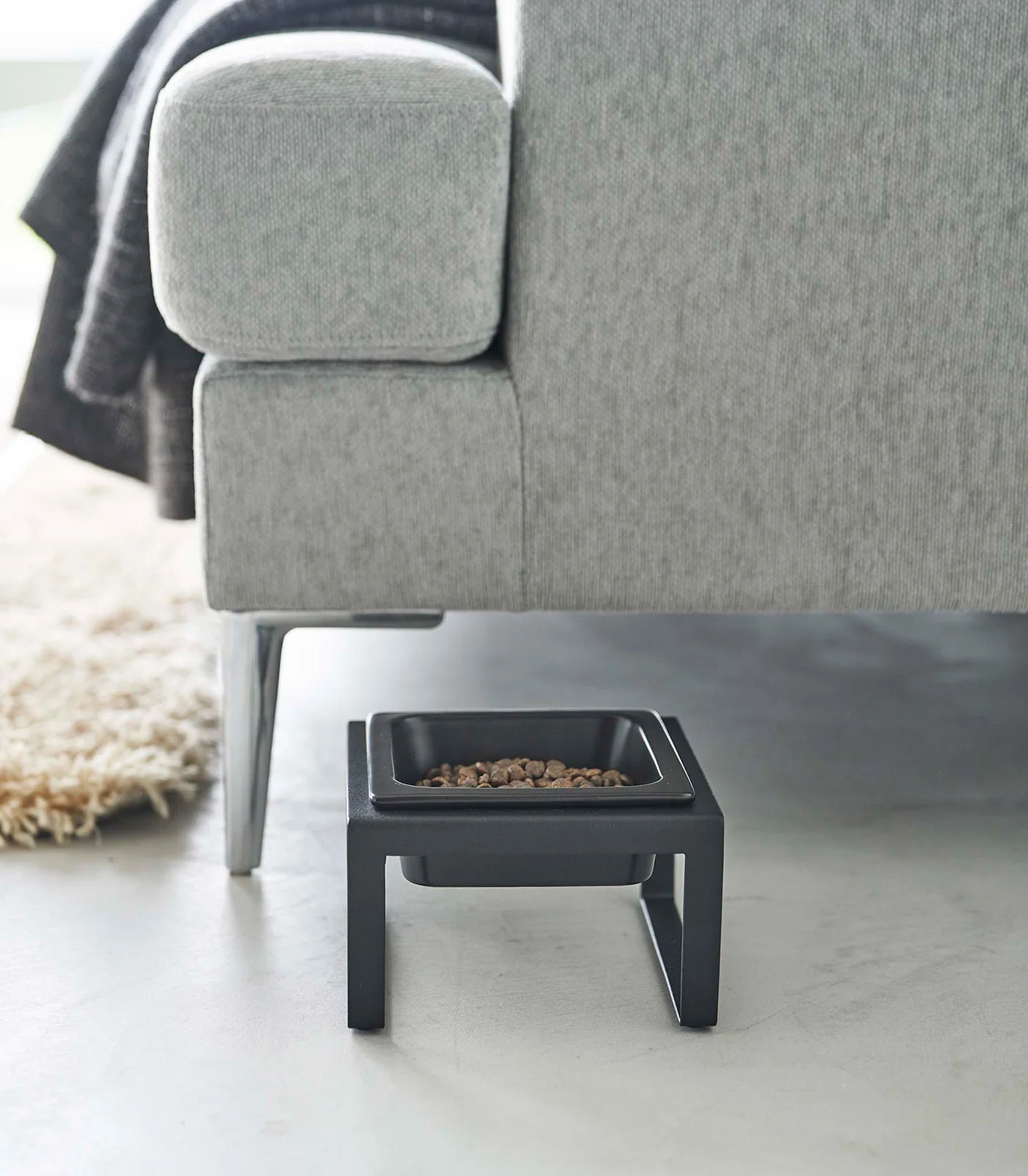Single Pet Food Bowl - Tall - Steel + Ceramic - Image 9