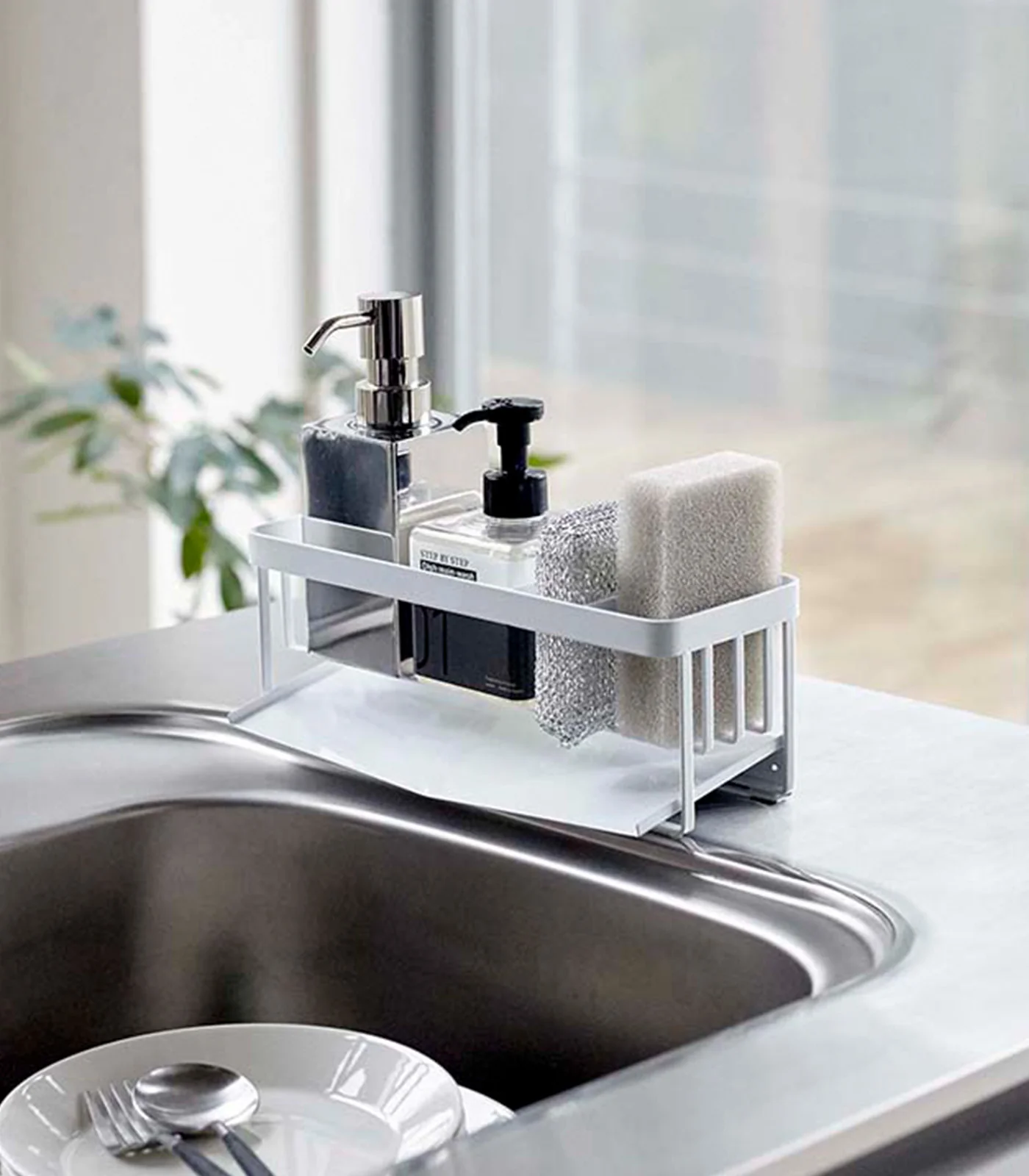 Sponge & Bottle Holder - Steel - Image 2