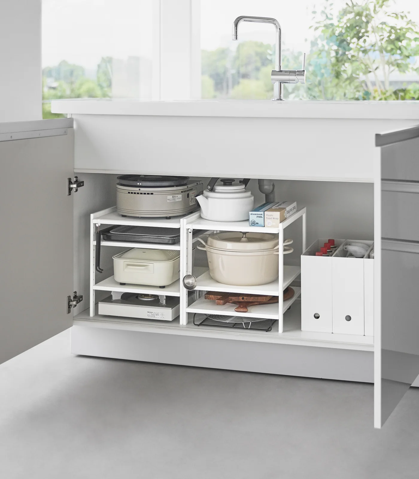 Three-Tier Cabinet Storage Rack (14" H) - Steel - Image 3
