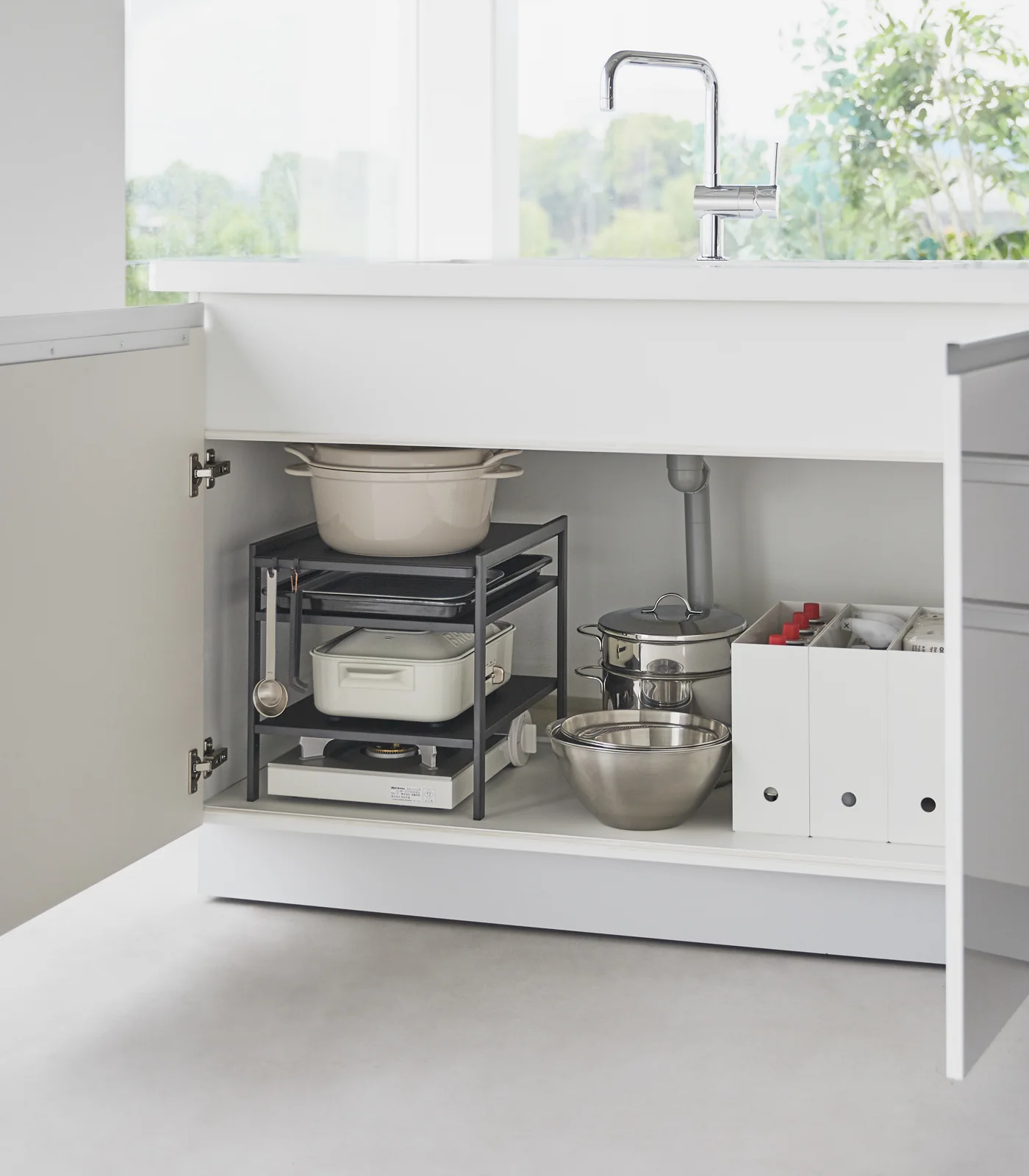 Three-Tier Cabinet Storage Rack (14" H) - Steel - Image 9