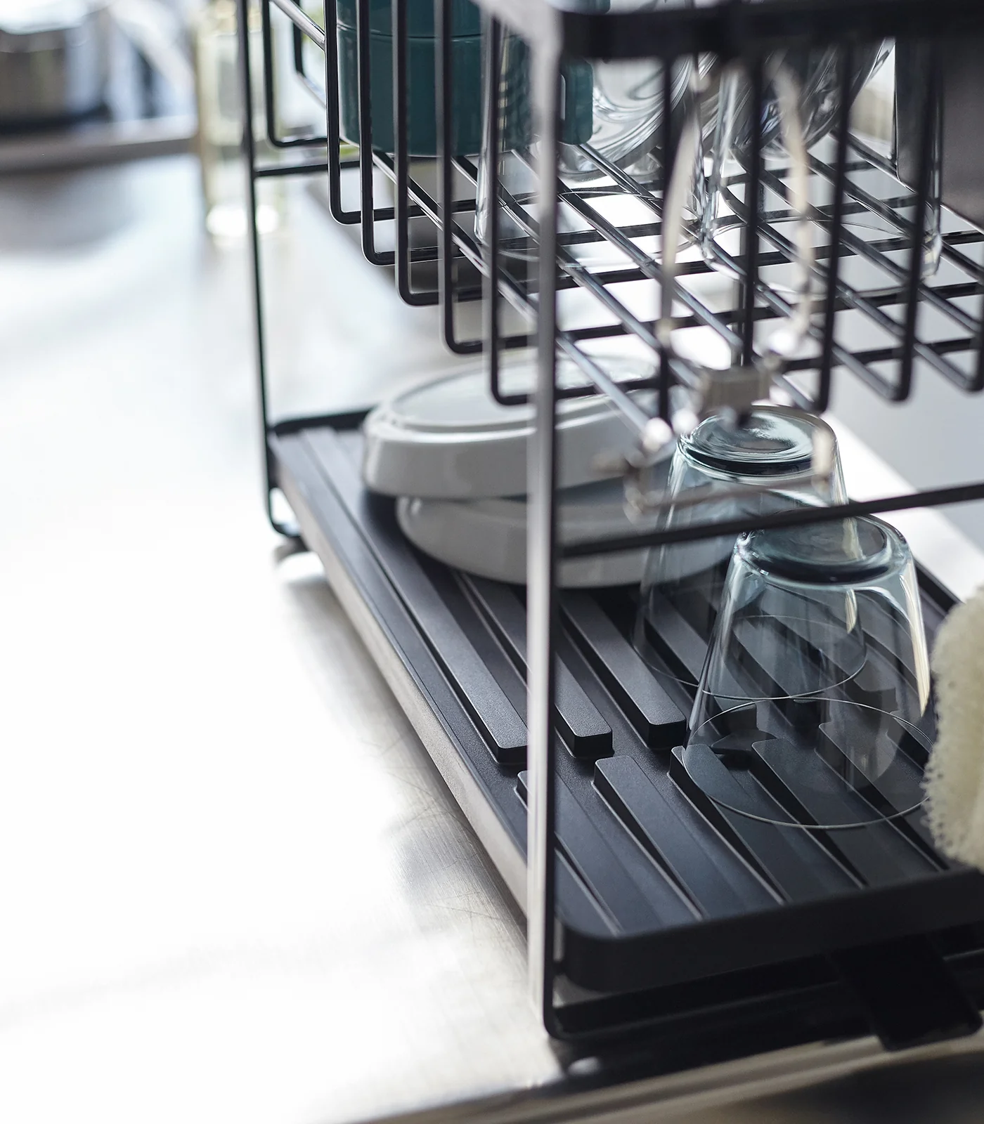 Two-Tier Wire Dish Rack - Steel - Image 13