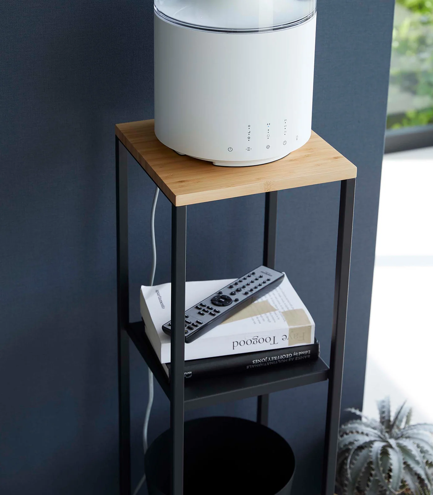 Two-Tier Display & Storage Shelf (31.5" H)  - Steel + Wood - Image 14