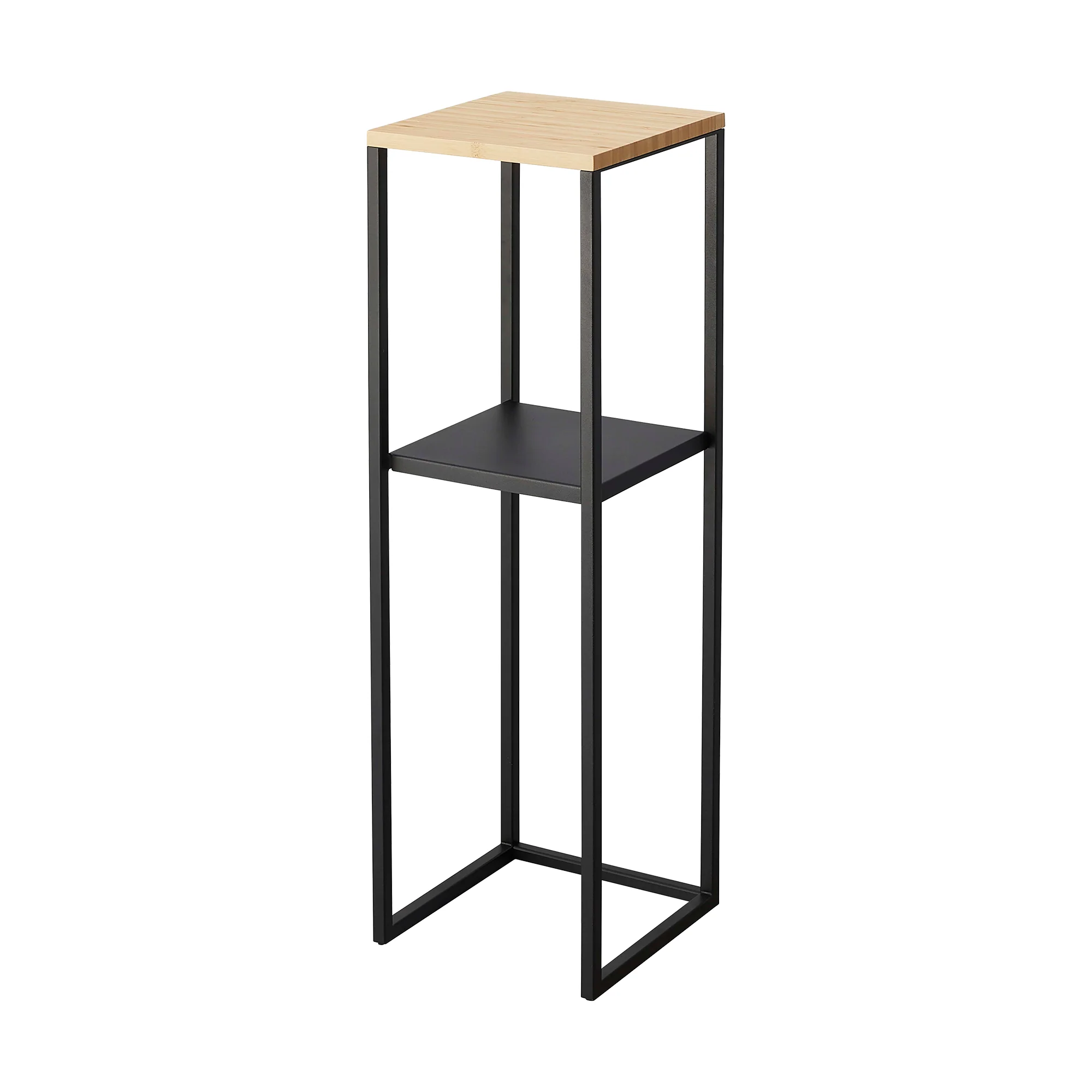 Two-Tier Display & Storage Shelf (31.5" H)  - Steel + Wood - Image 16