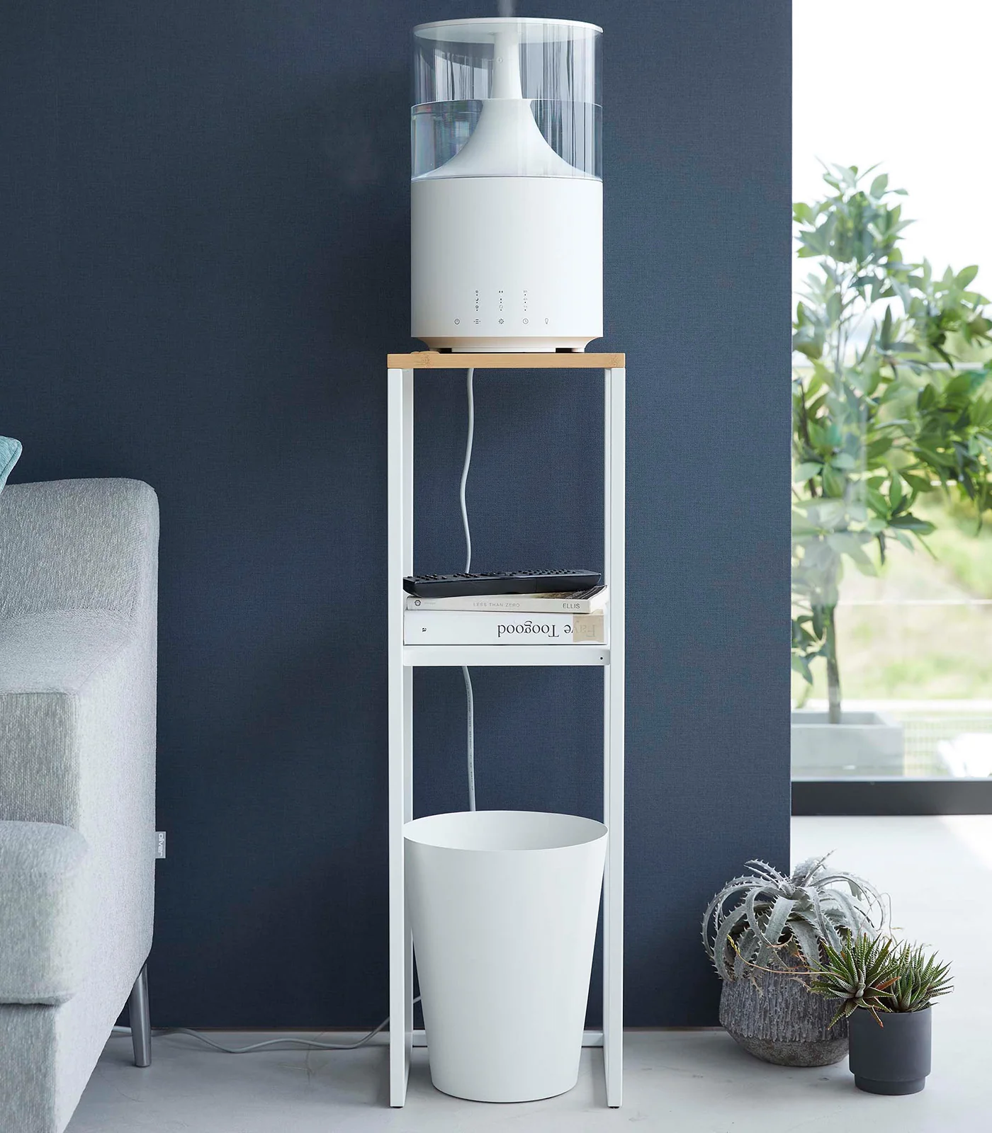 Two-Tier Display & Storage Shelf (31.5" H)  - Steel + Wood - Image 4