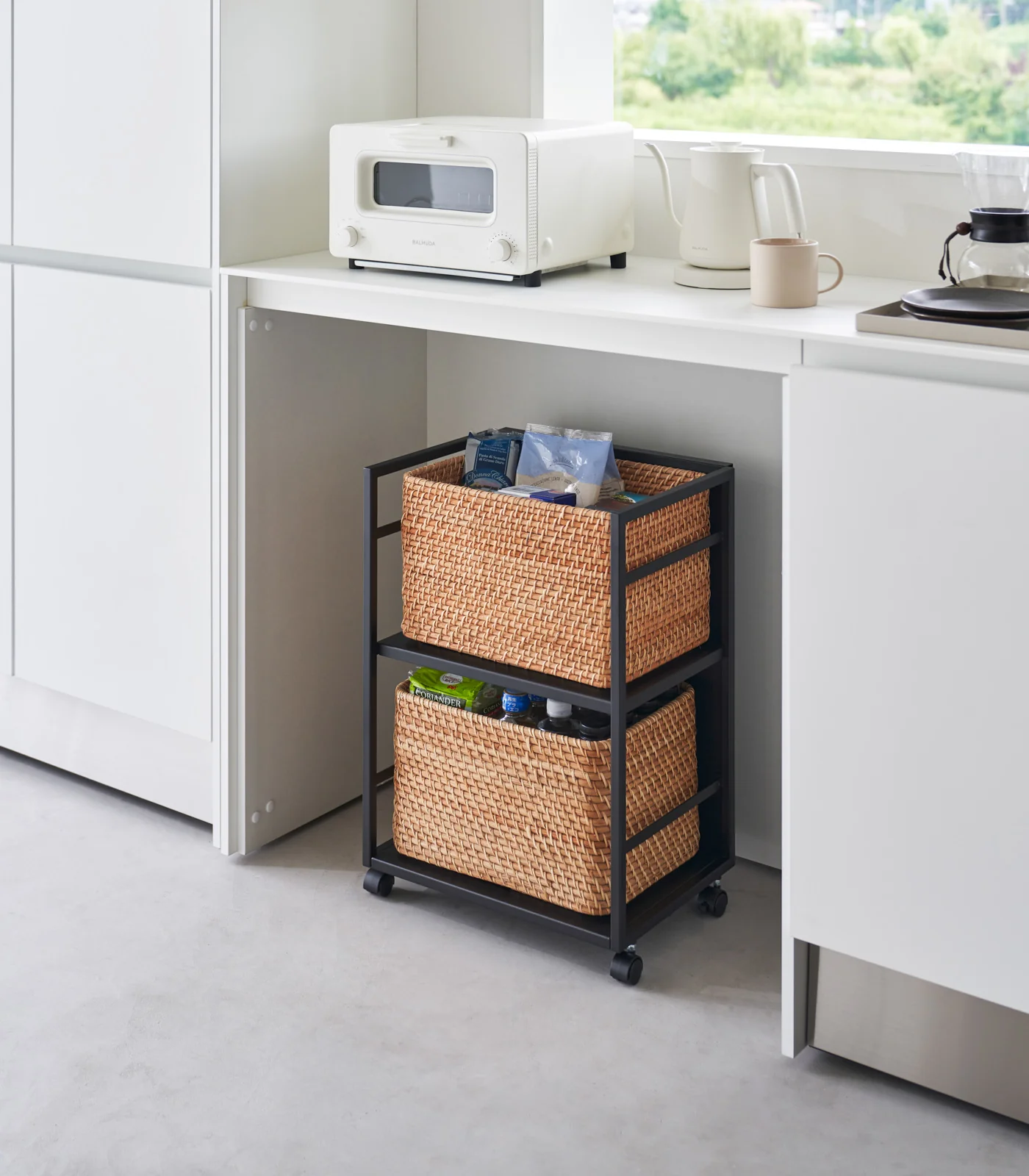 Two-Tier Hideaway Storage Cart (24" H) - Steel - Image 11