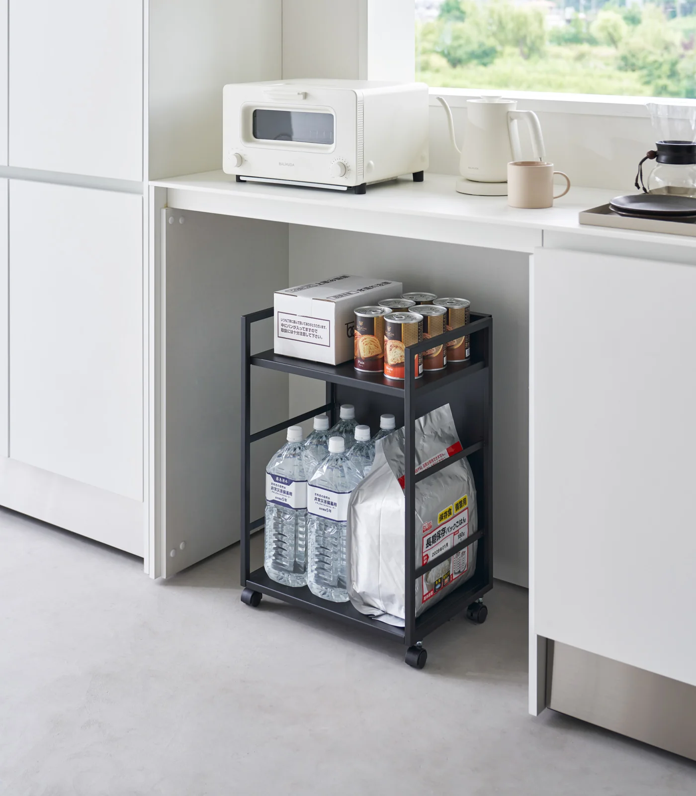 Two-Tier Hideaway Storage Cart (24" H) - Steel - Image 13