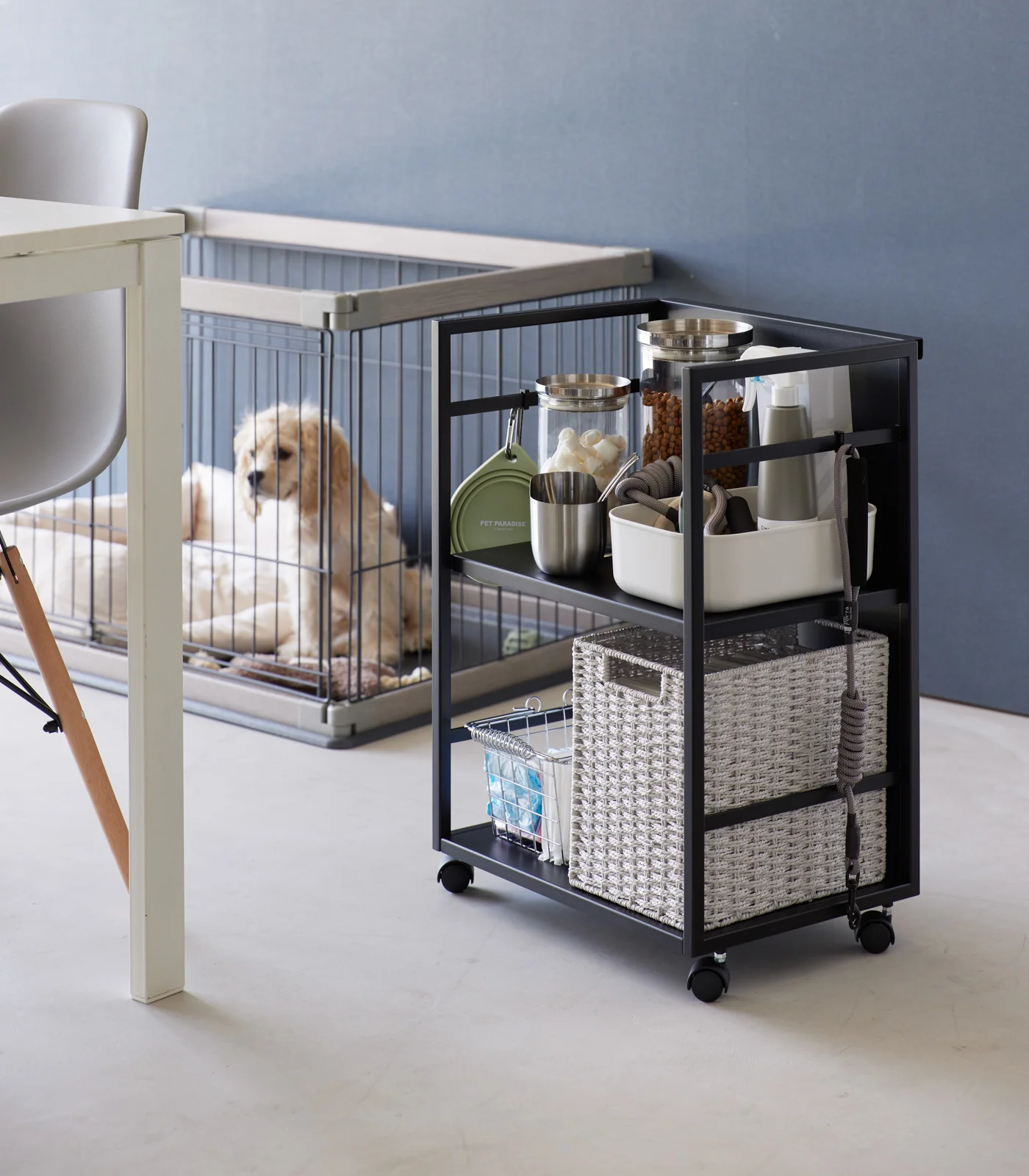 Two-Tier Hideaway Storage Cart (24" H) - Steel - Image 14