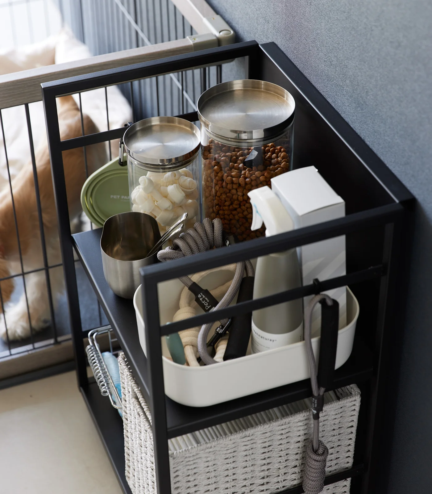 Two-Tier Hideaway Storage Cart (24" H) - Steel - Image 17
