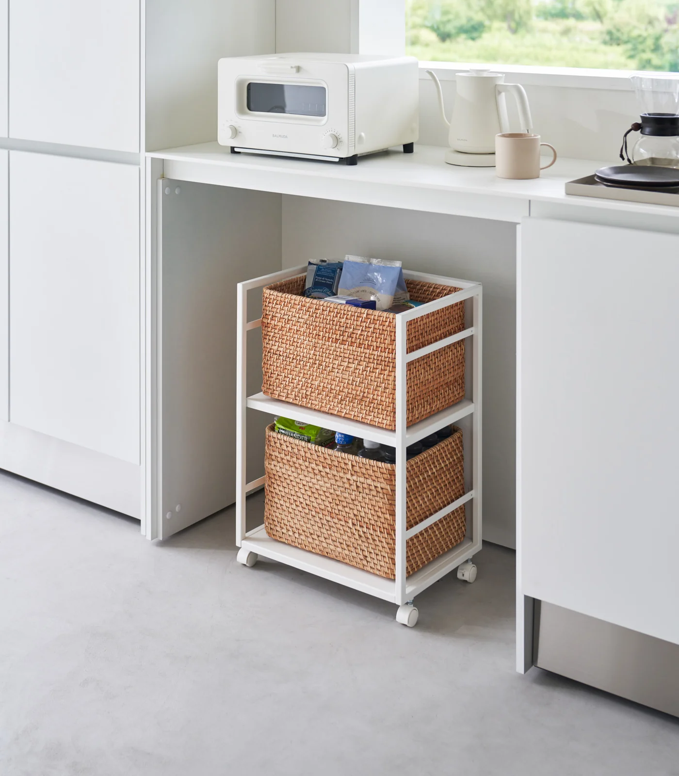 Two-Tier Hideaway Storage Cart (24" H) - Steel - Image 2