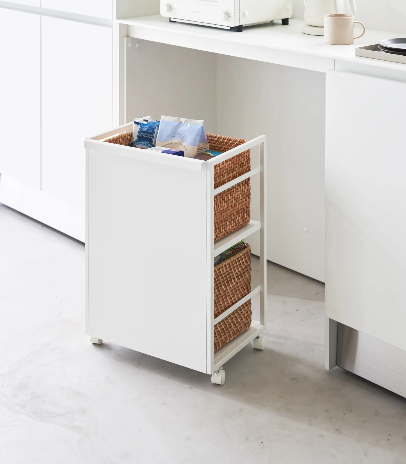 Two-Tier Hideaway Storage Cart (24" H) - Steel - Image 3