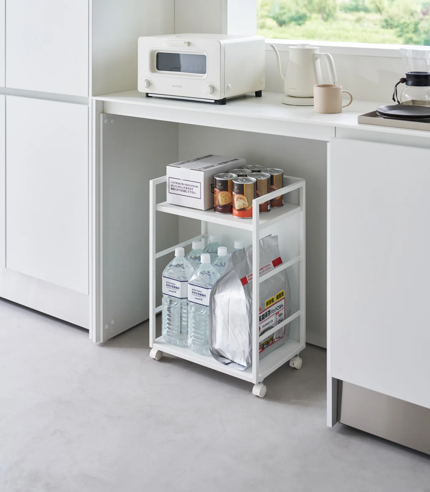 Two-Tier Hideaway Storage Cart (24" H) - Steel - Image 4