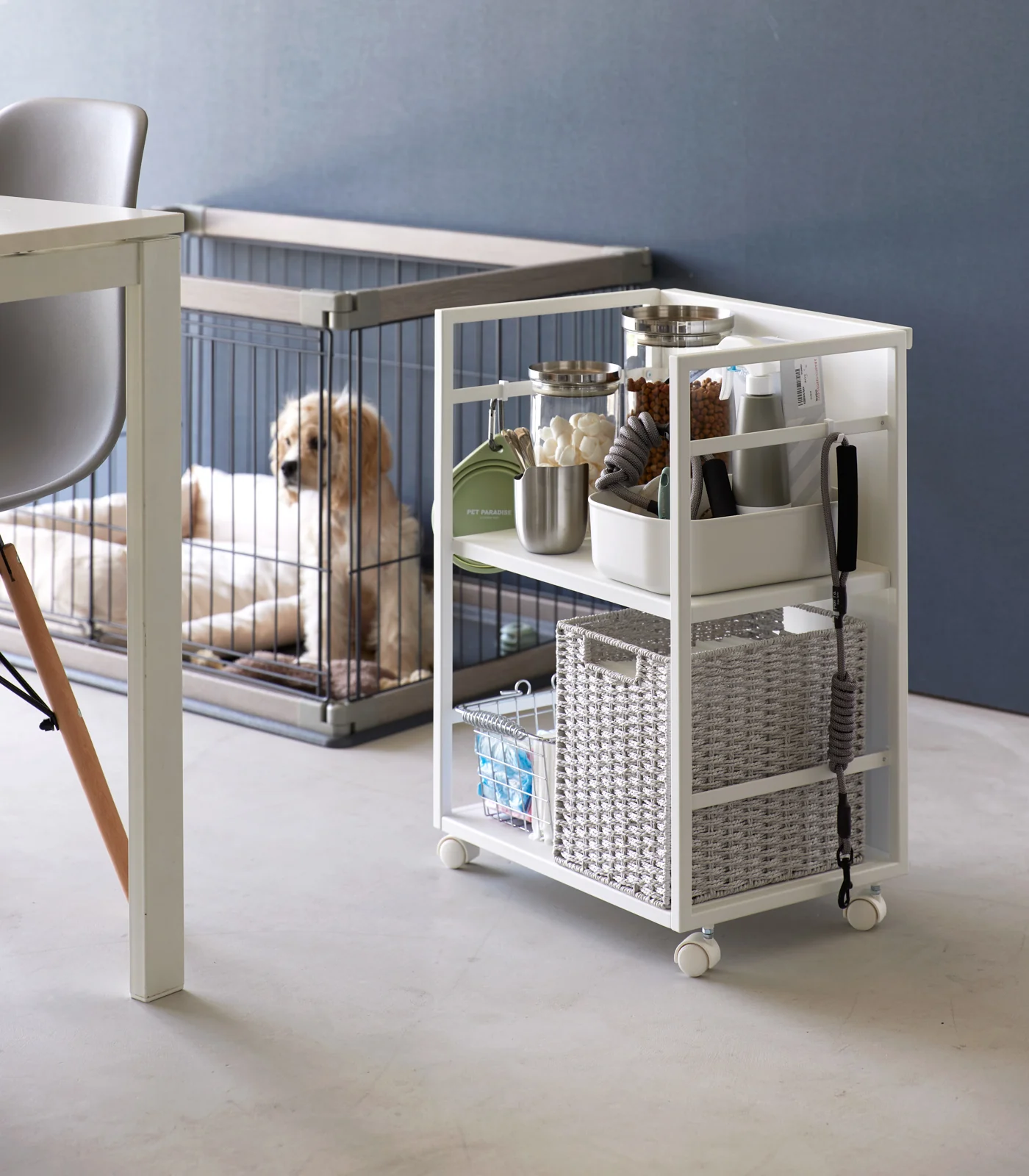 Two-Tier Hideaway Storage Cart (24" H) - Steel - Image 5