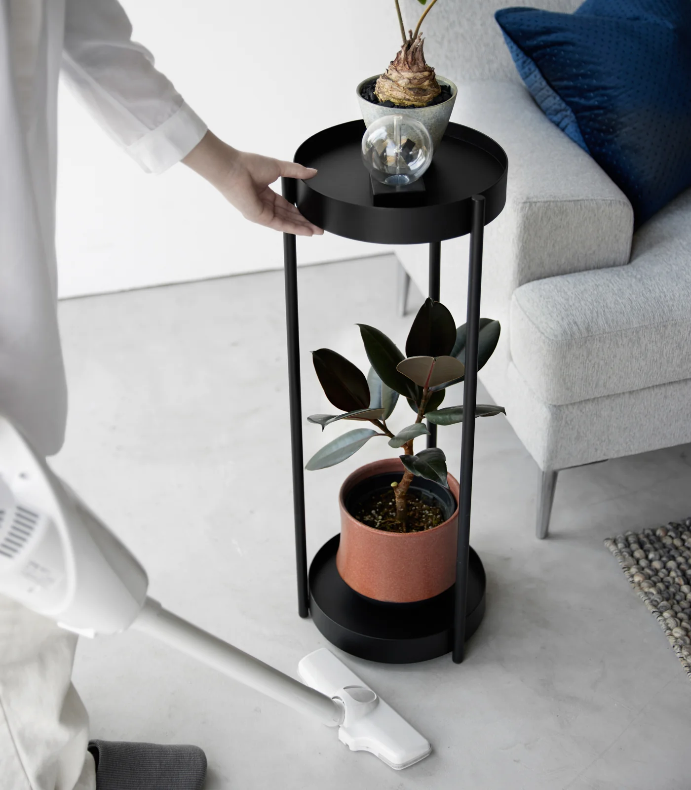 Two-Tier Rolling Plant Stand (28" H) - Steel - Image 14