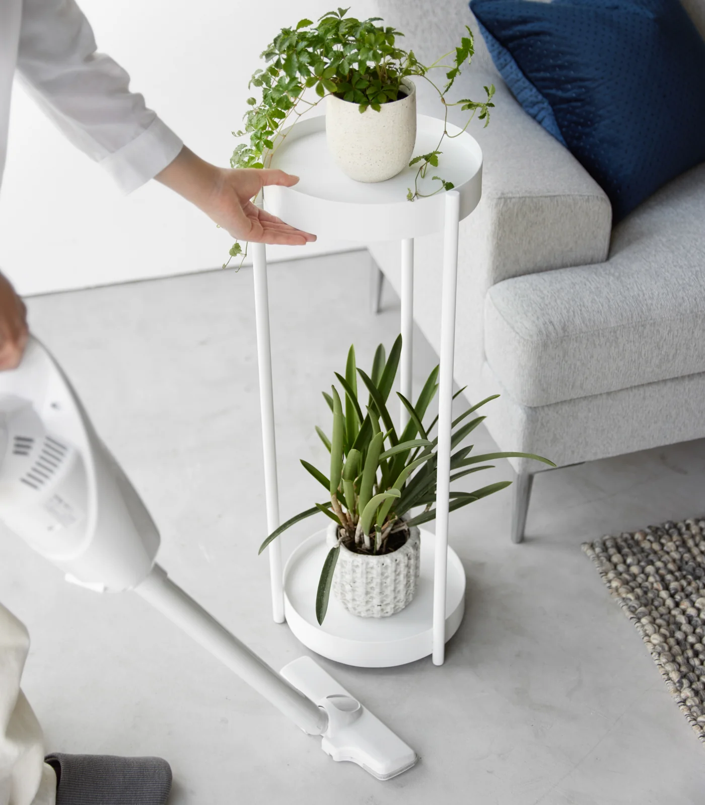 Two-Tier Rolling Plant Stand (28" H) - Steel - Image 6