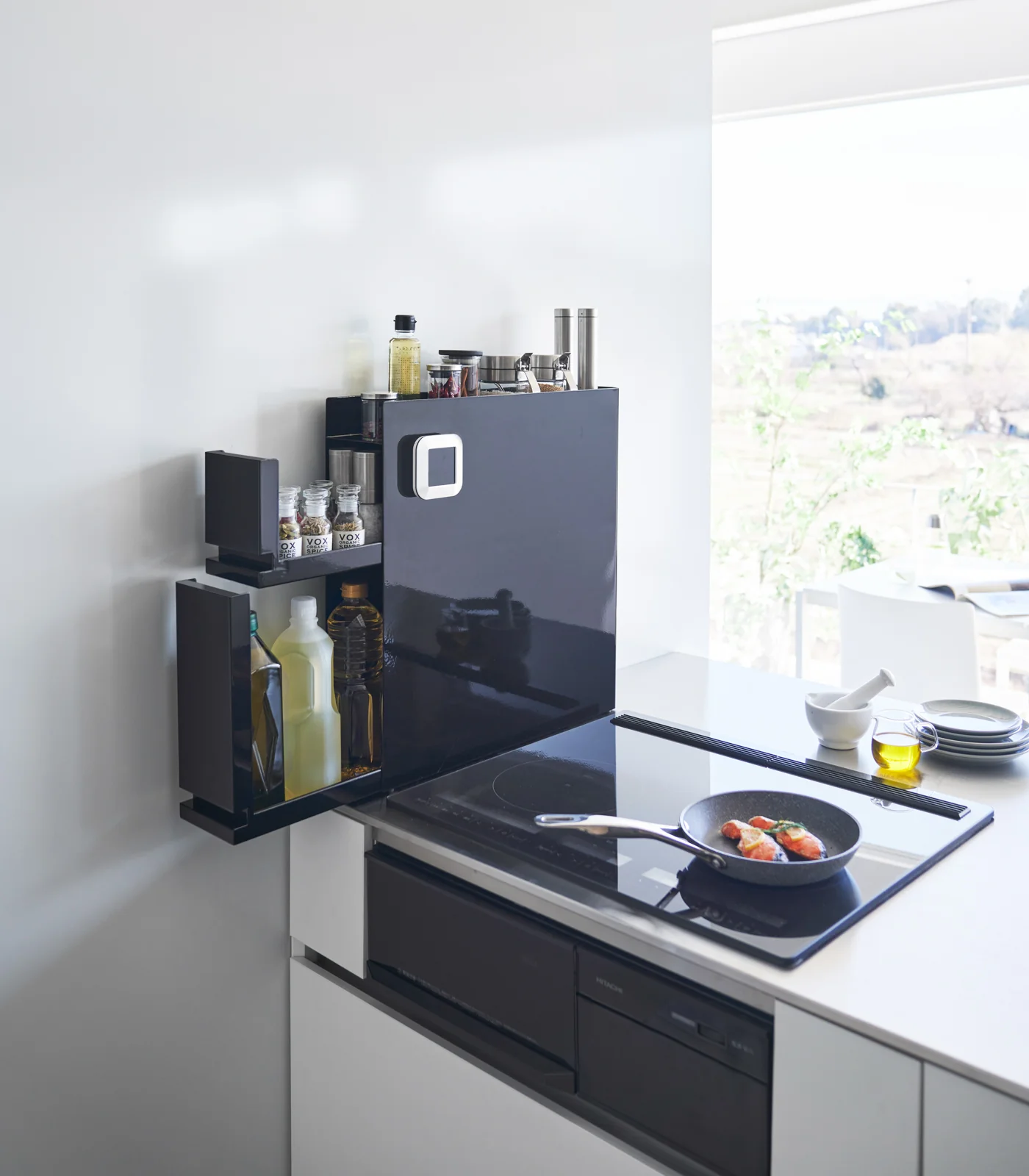 Two-Tier Sliding Drawer Seasoning Rack - Steel - Image 11