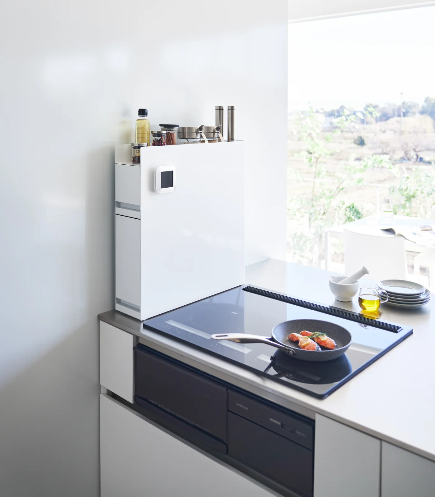 Two-Tier Sliding Drawer Seasoning Rack - Steel - Image 3