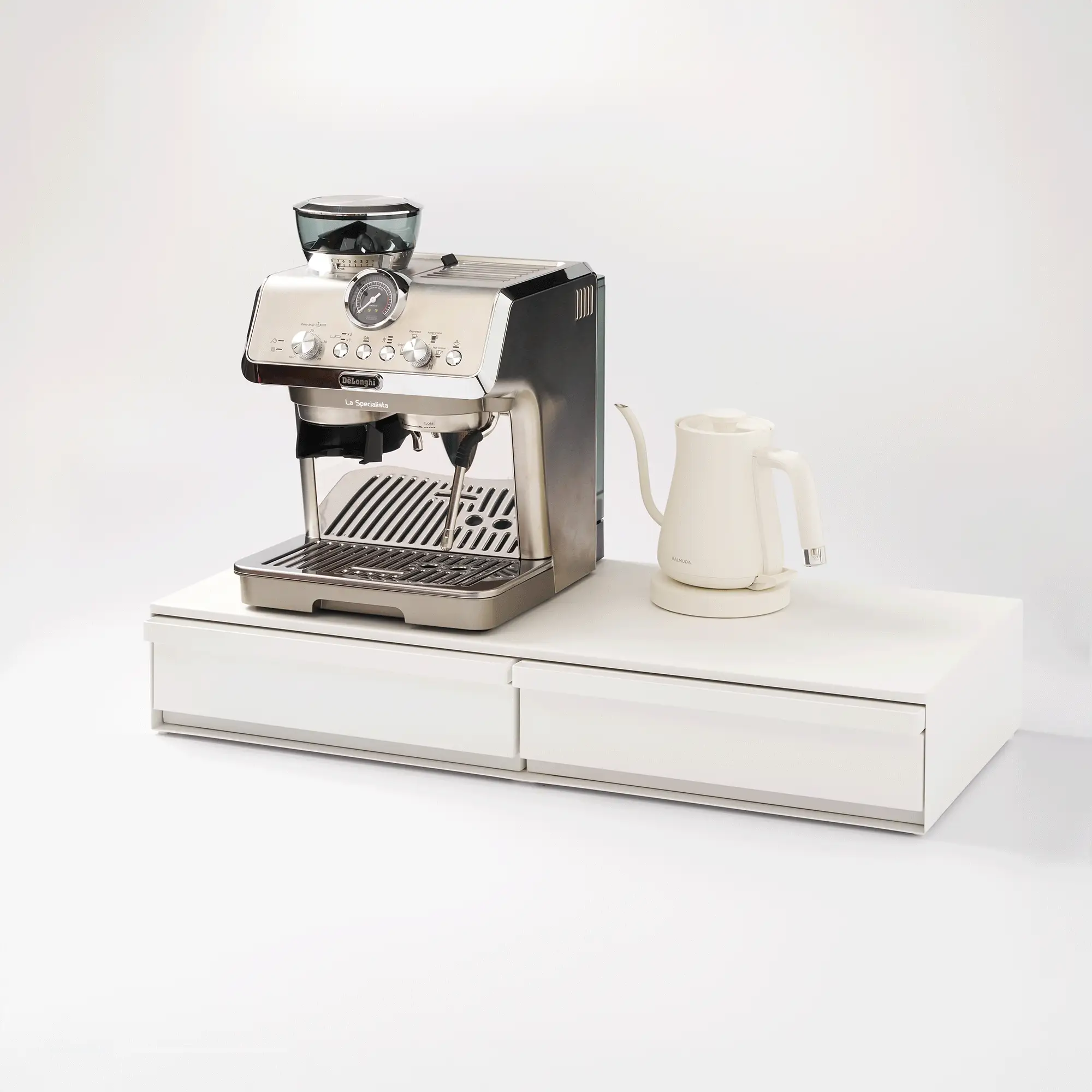 Countertop Drawer with Pull-Out Shelf - Wide - Steel - Image 2