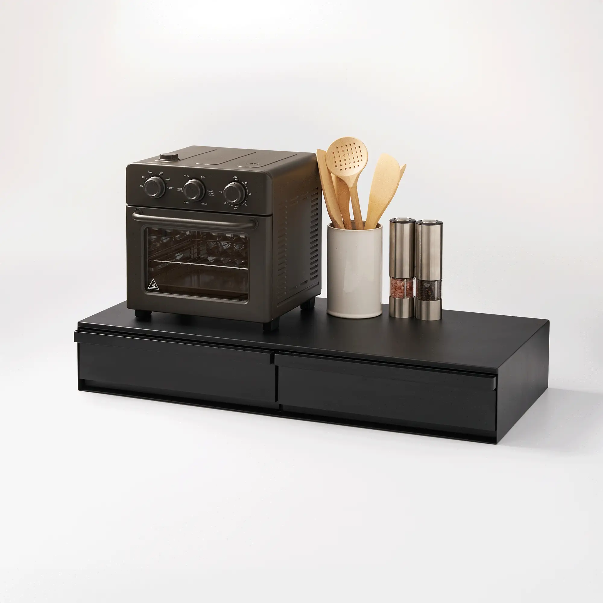 Countertop Drawer with Pull-Out Shelf - Wide - Steel - Image 20
