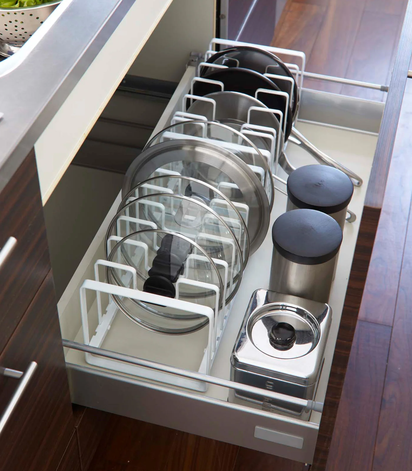 Adjustable Pot Lid and Frying Pan Organizer - Steel - Image 2