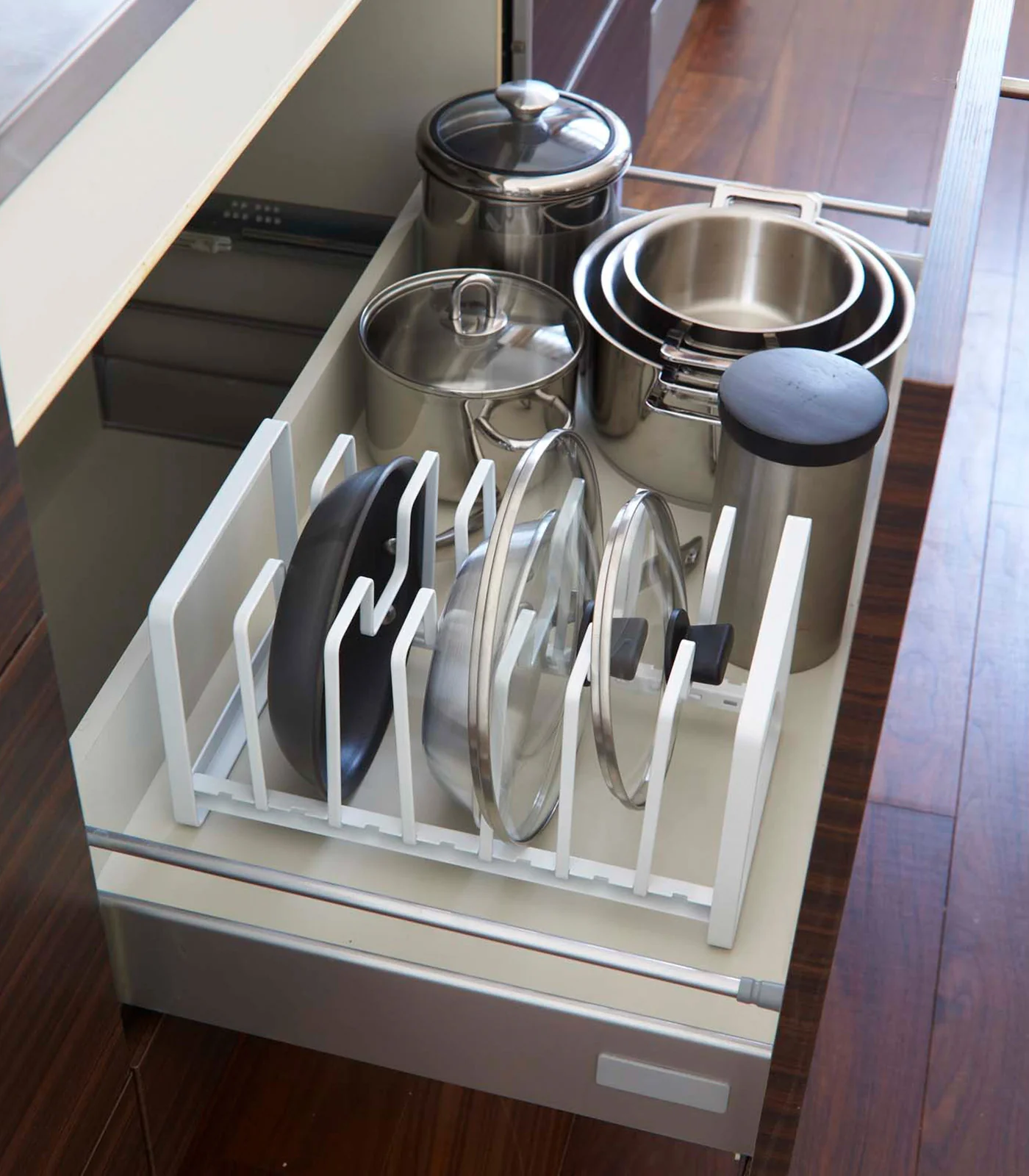 Adjustable Pot Lid and Frying Pan Organizer - Steel - Image 3