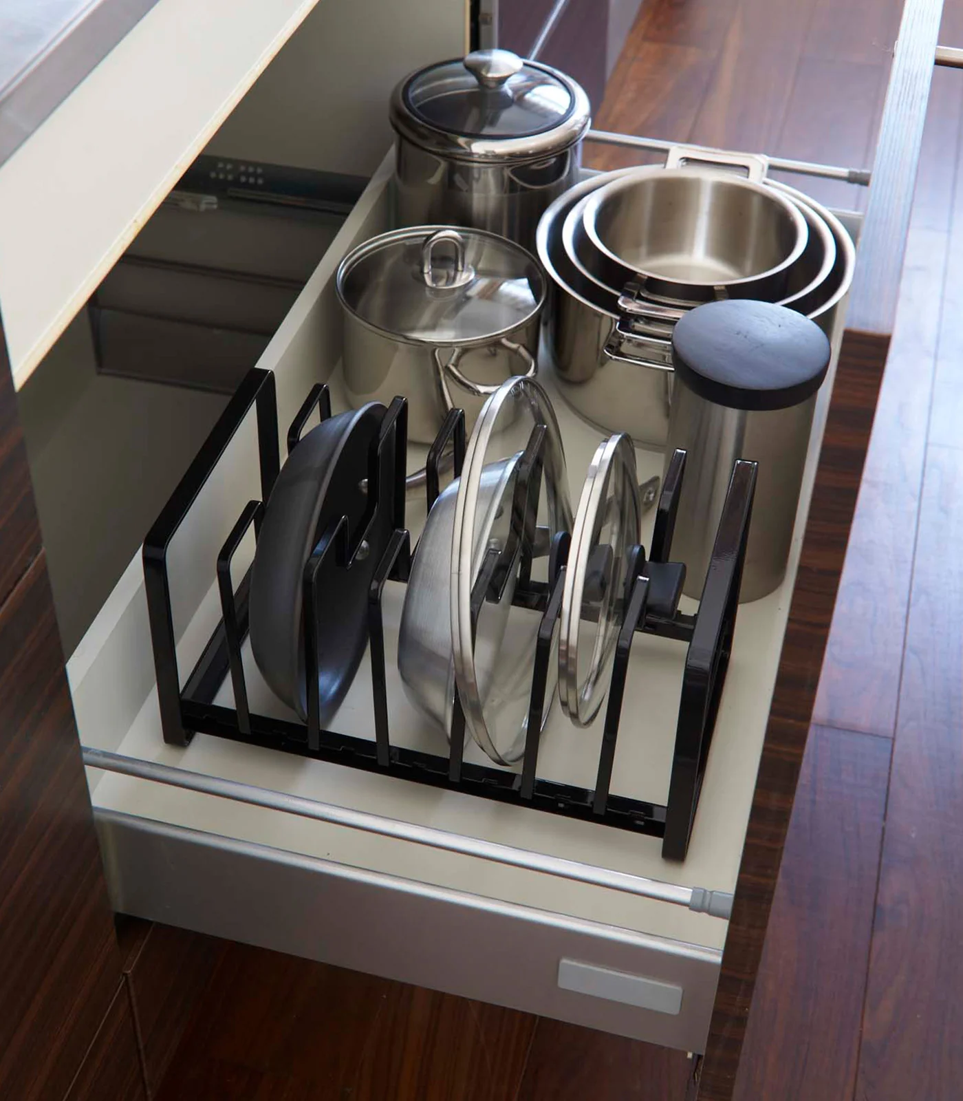 Adjustable Pot Lid and Frying Pan Organizer - Steel - Image 7