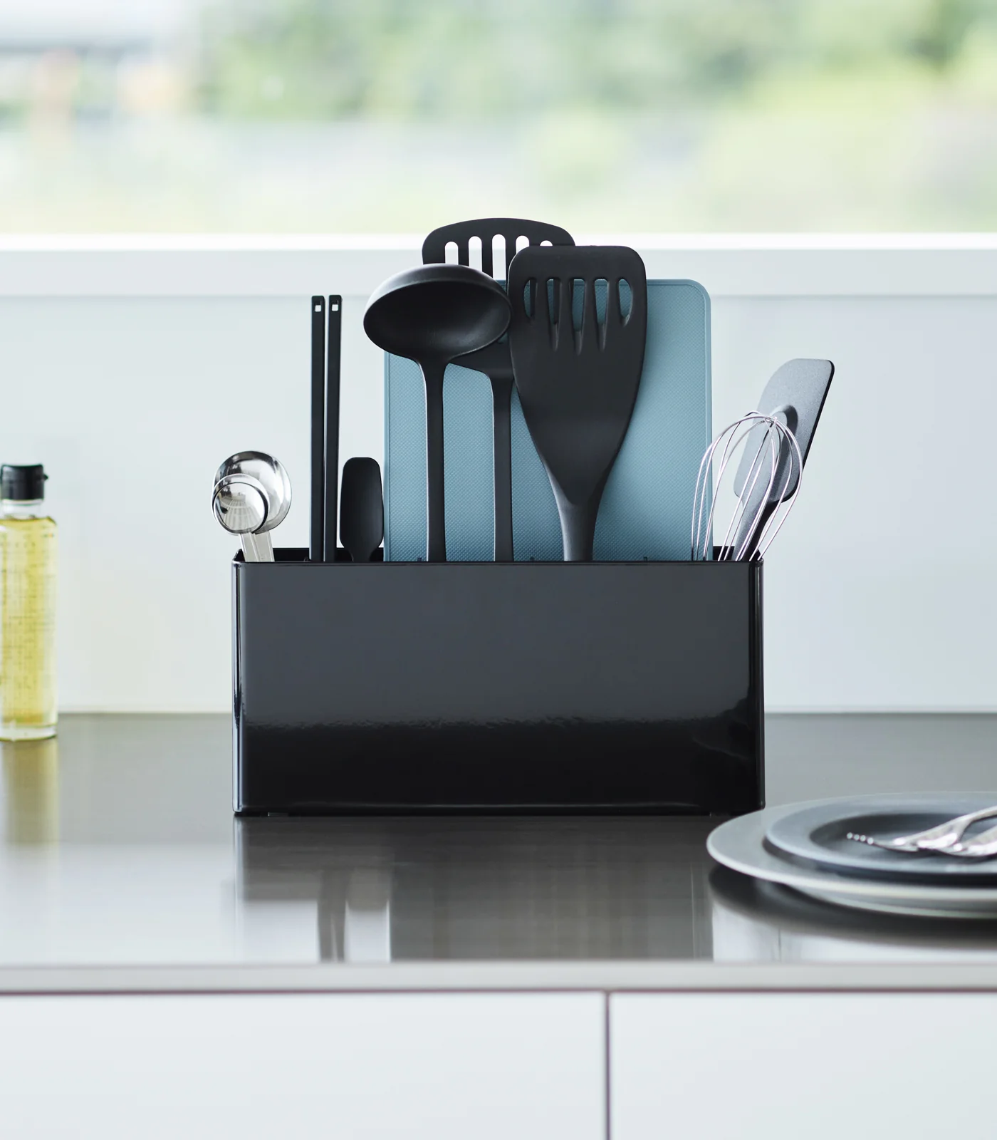 Utensil & Thin Cutting Board Holder - Steel - Image 11